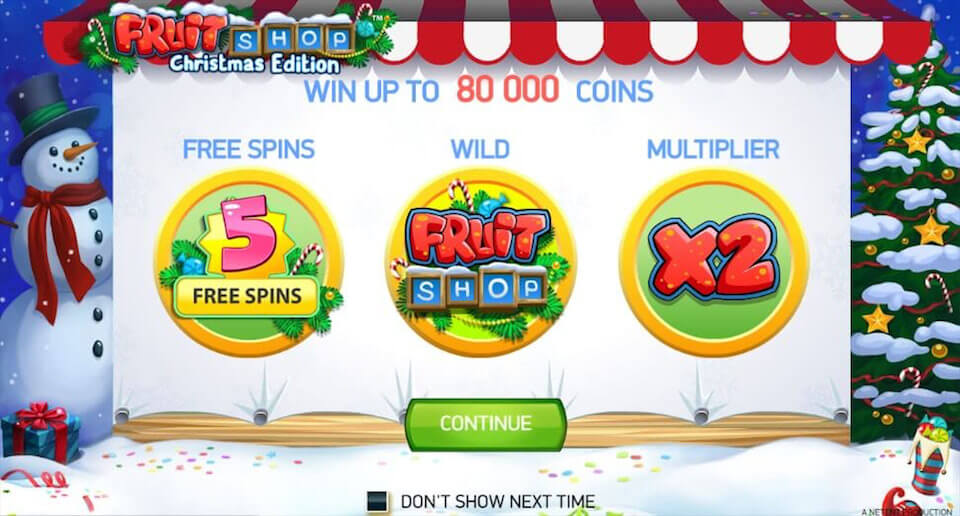 Fruit Shop Christmas Edition Spel proces