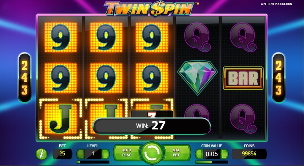 Twin Spin Spel proces