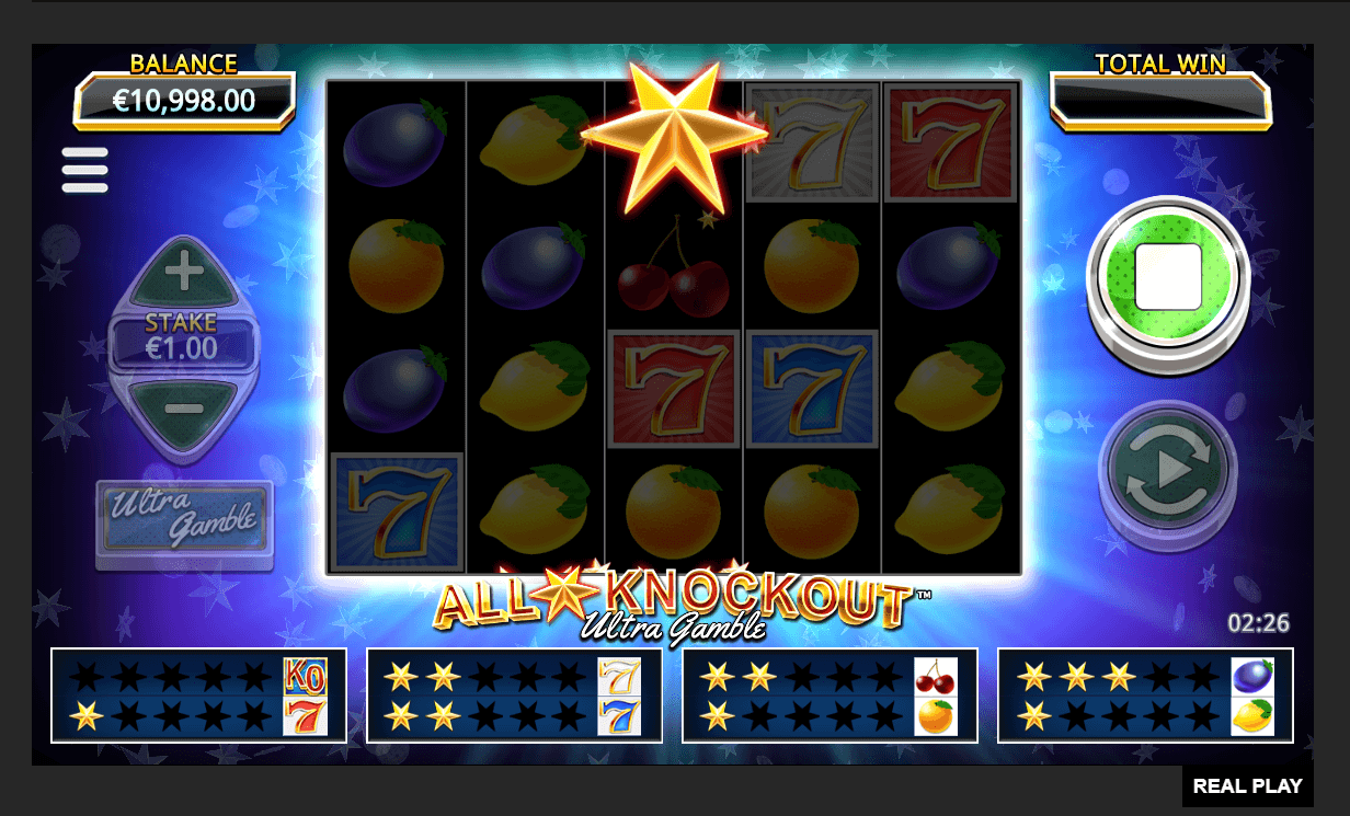 All Stars Knockout Ultra Gamble Spel proces