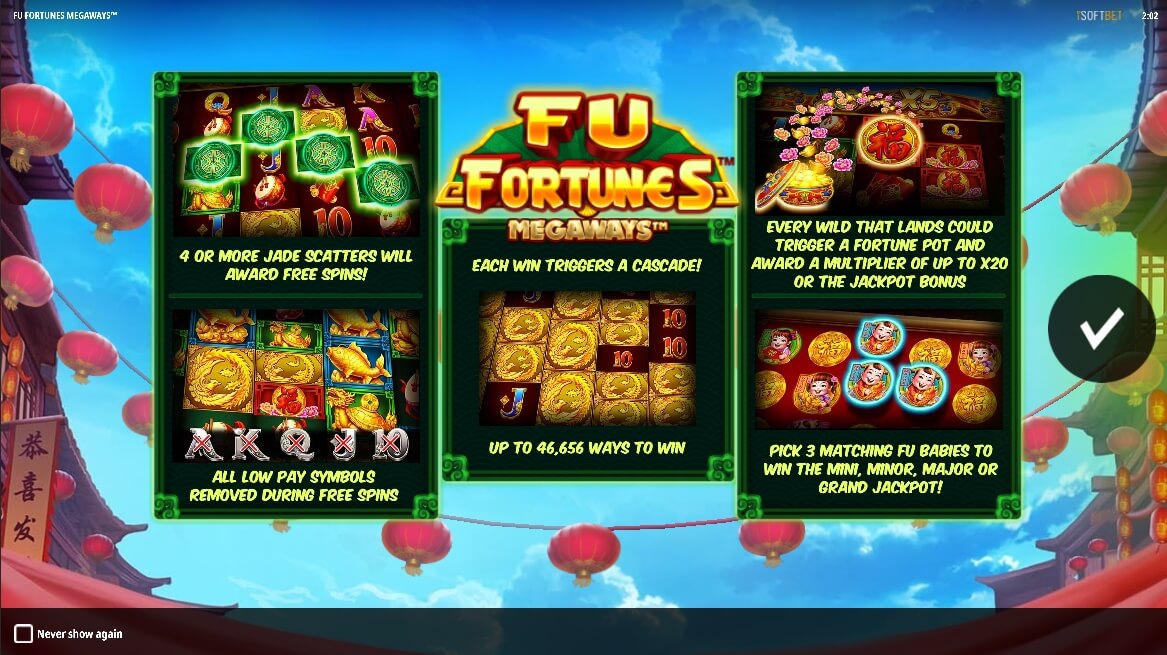 Fu Fortunes Megaways Spel proces