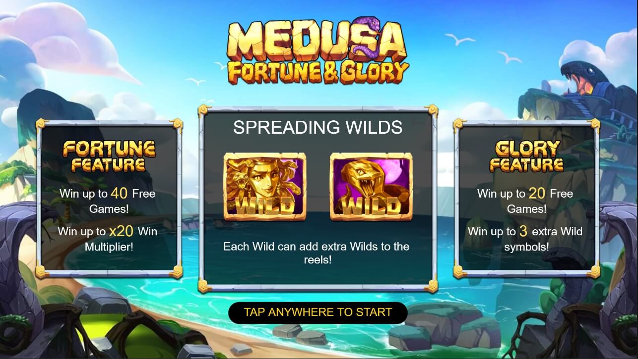 Medusa Fortune and Glory Spel proces