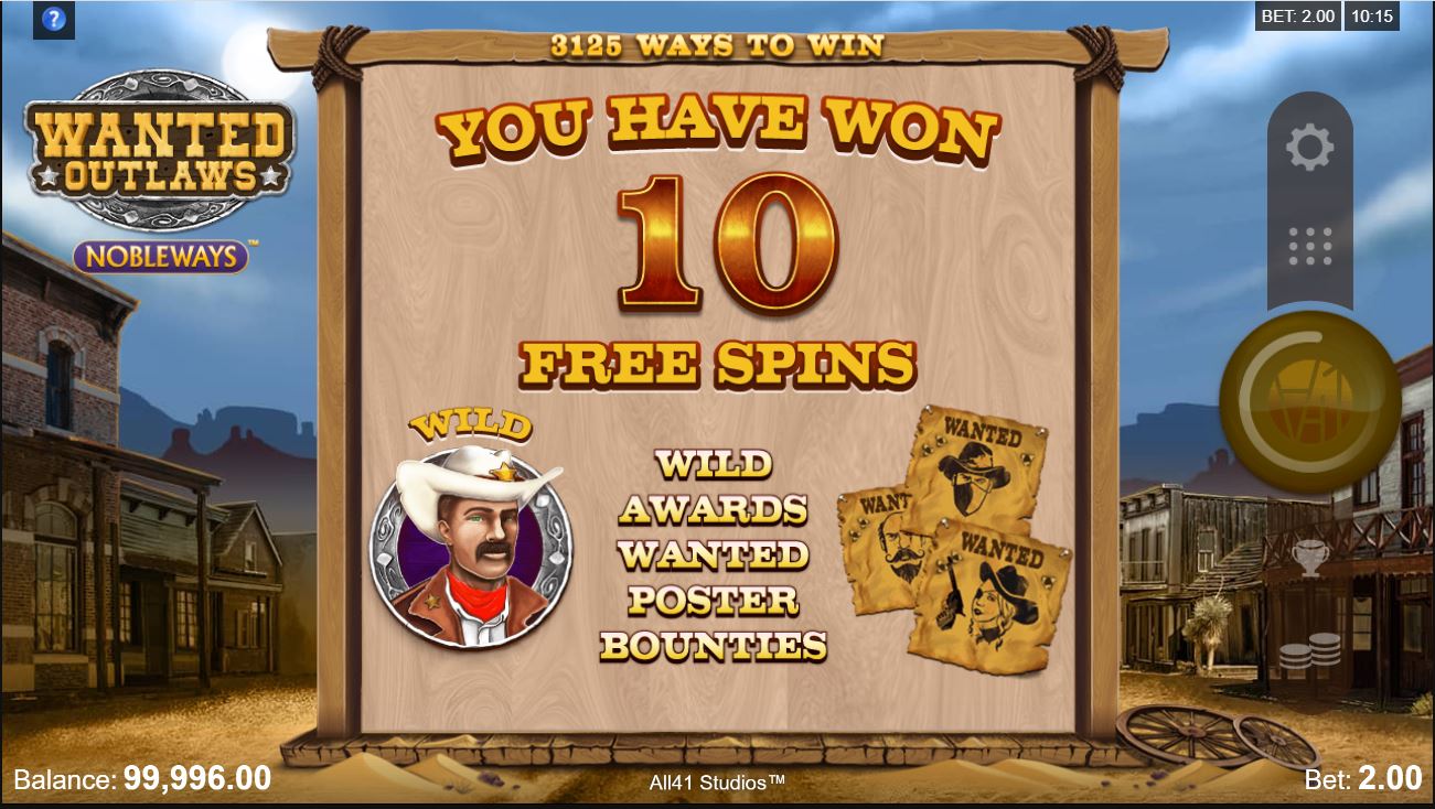 Wanted Outlaws Spel proces