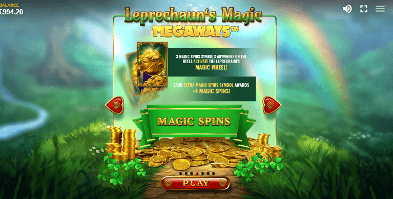 Leprechauns Magic Megaways  Spel proces