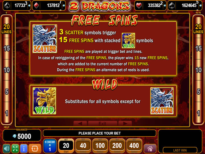 2 Dragons Spel proces
