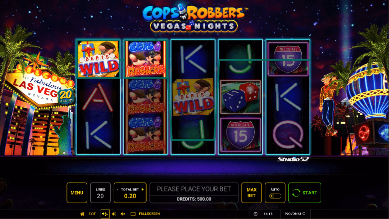 Cops N Robbers Vegas Nights Spel proces