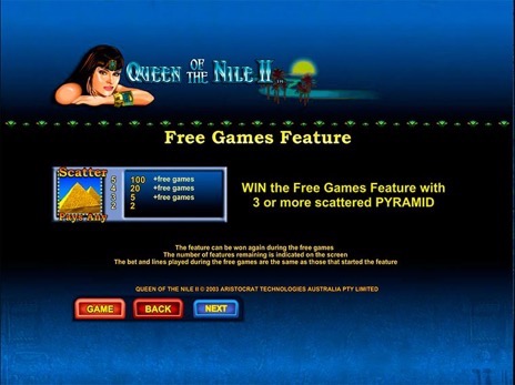 Queen of the Nile 2 Spel proces