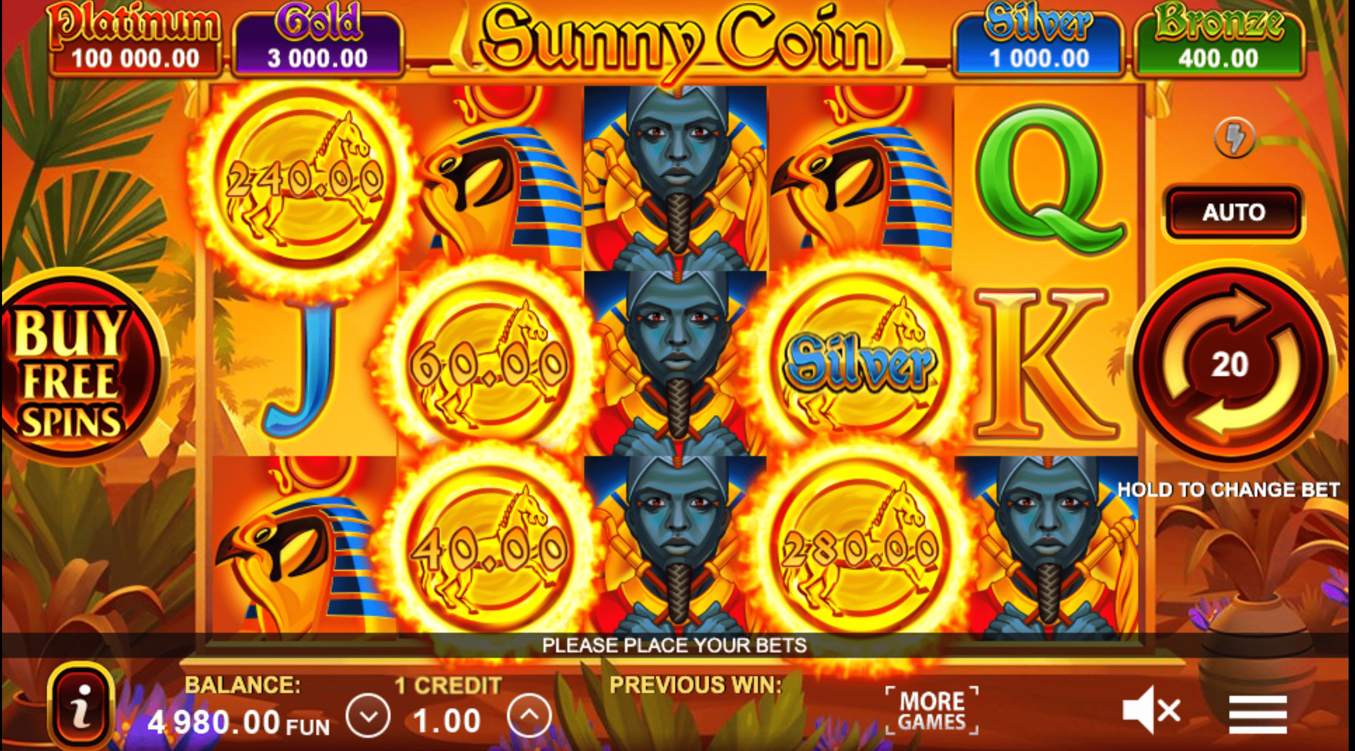 Sunny Coin: Hold the spin Spel proces