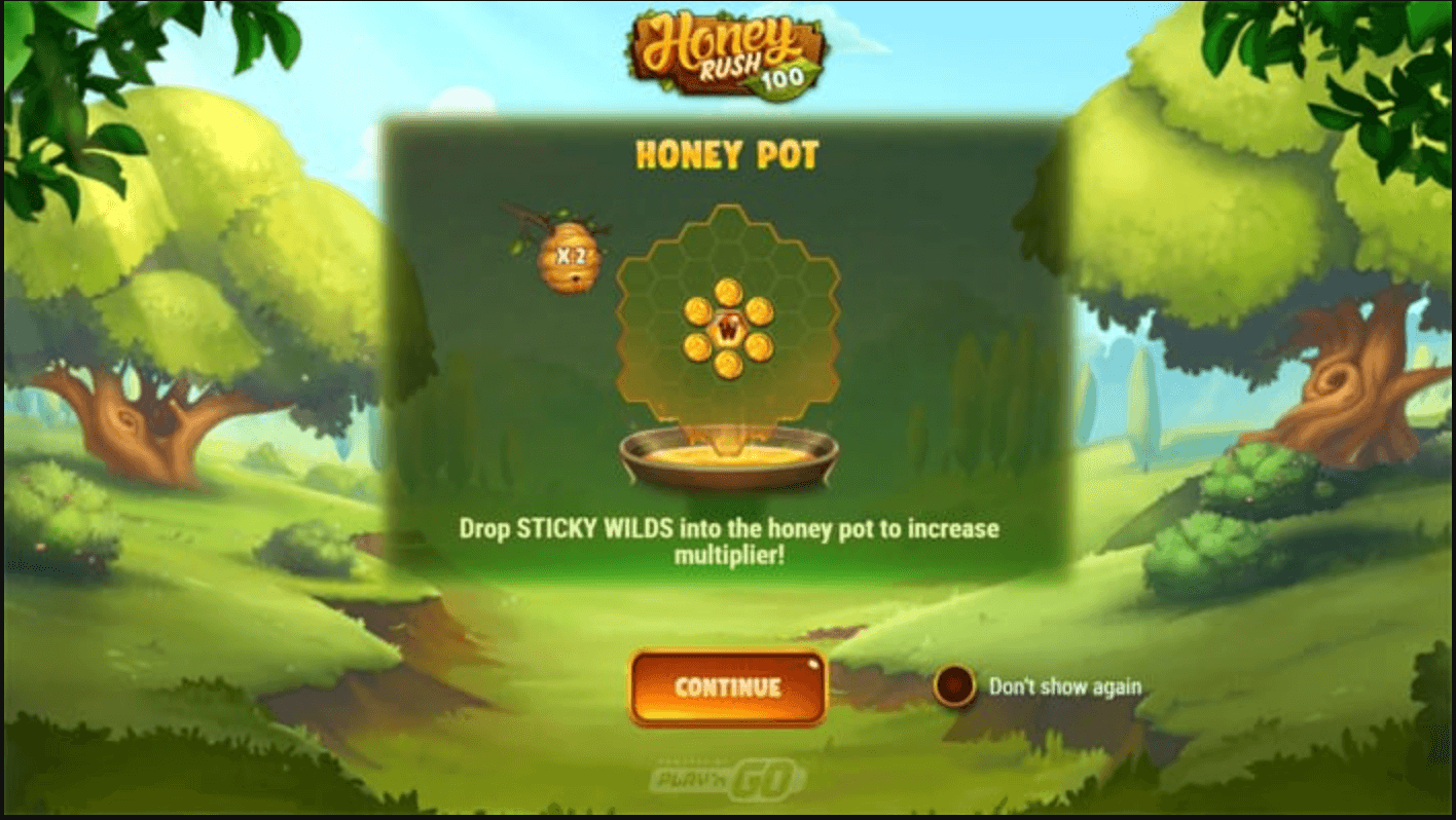 Honey Rush 100 Spel proces